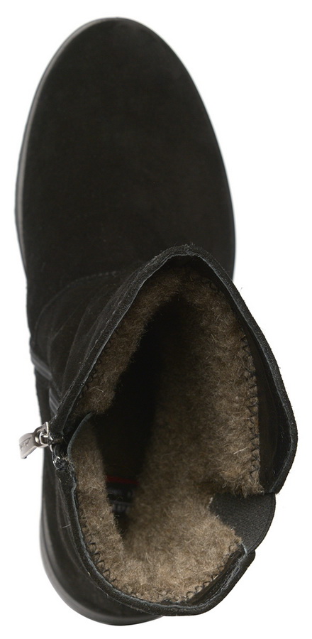 женские полусапоги натуральная кожа (велюр)  / шерсть марко беларусь