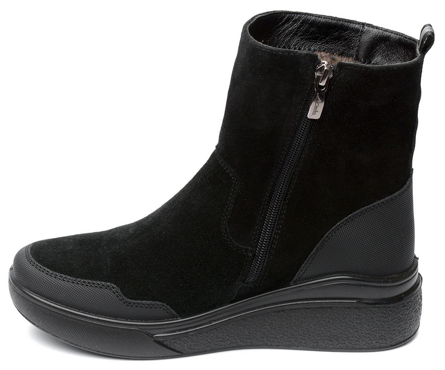 женские ботинки натуральная кожа (велюр)  / шерсть марко беларусь