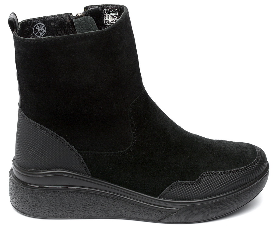 женские ботинки натуральная кожа (велюр)  / шерсть марко беларусь