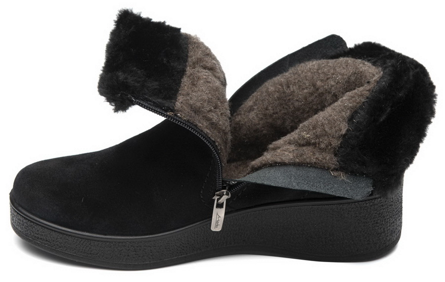 женские ботинки натуральная кожа (велюр)  / шерсть марко беларусь