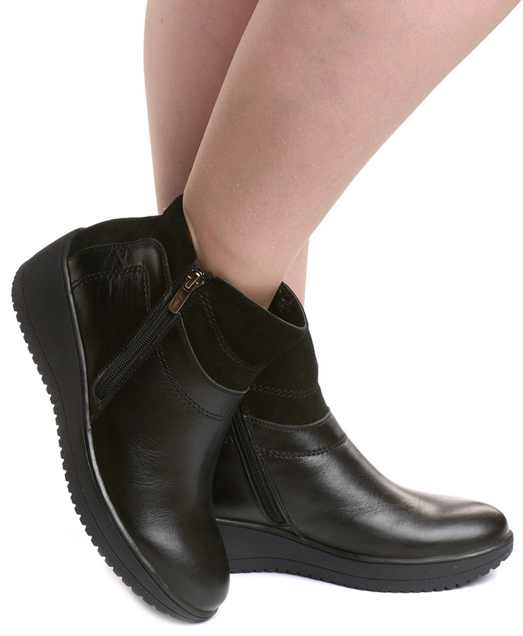 женские ботинки натуральная кожа+натуральная кожа велюр  / шерсть марко беларусь