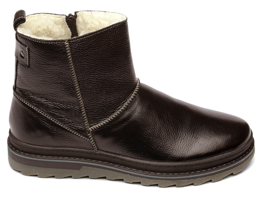 мужские полусапоги натуральная кожа / шерсть corvetto 