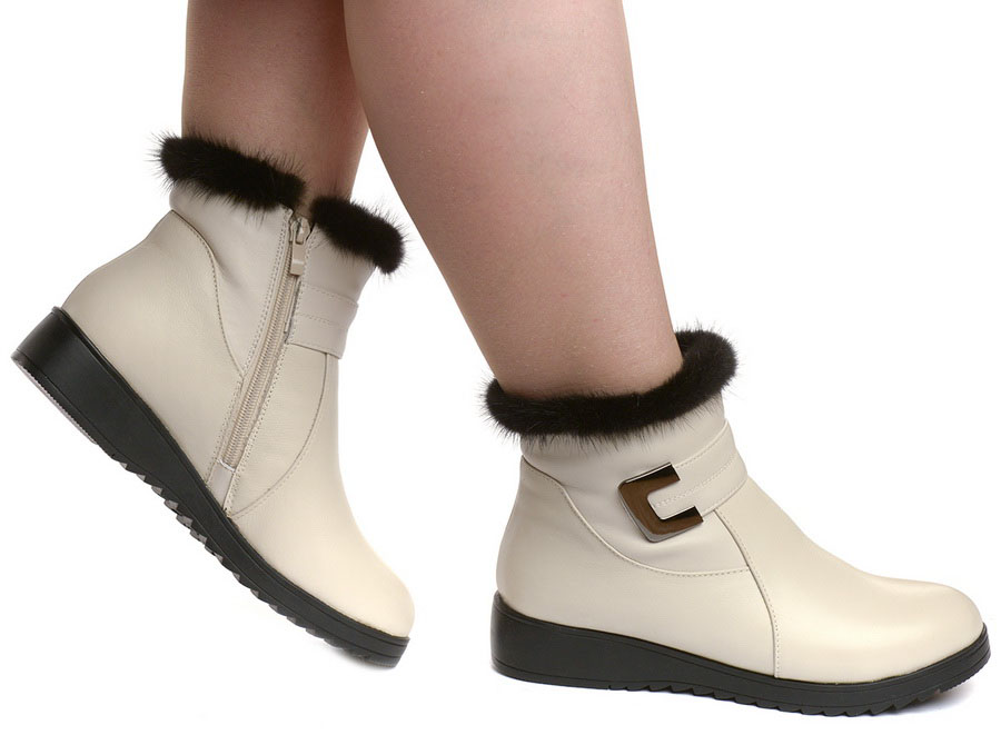 женские ботинки натуральная кожа натуральный мех gugu германия 
