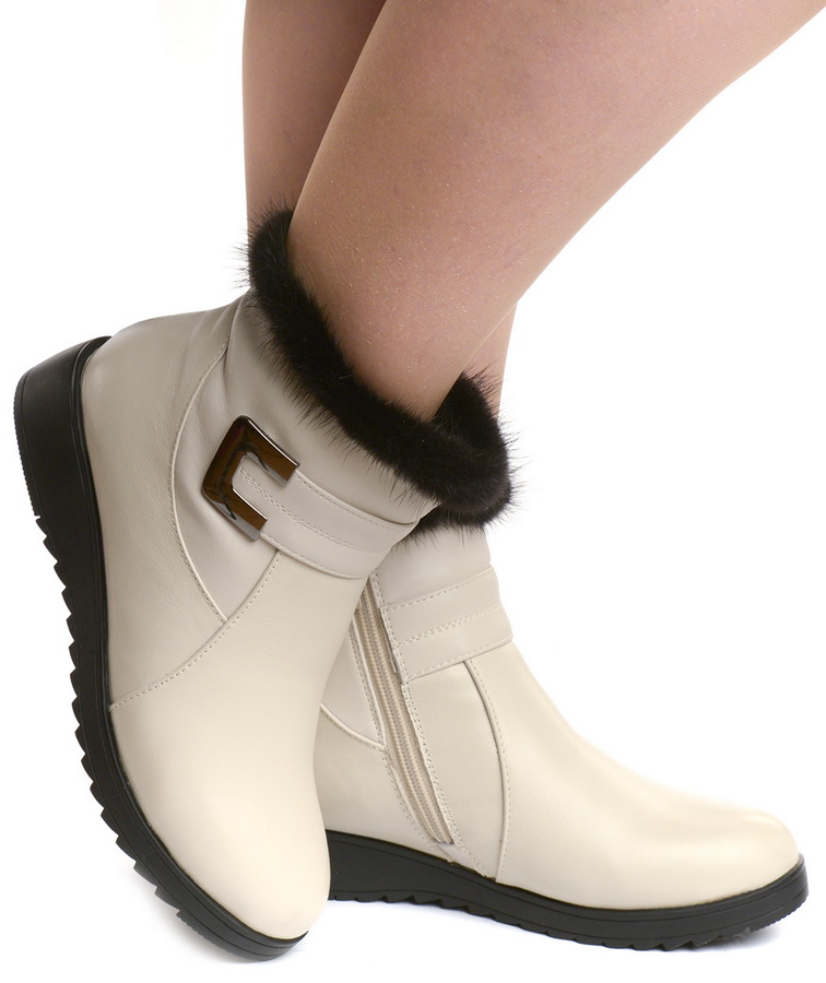 женские ботинки натуральная кожа натуральный мех gugu германия 