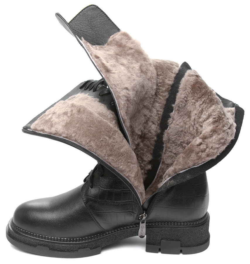 женские сапоги натуральная кожа натуральный мех gugu германия