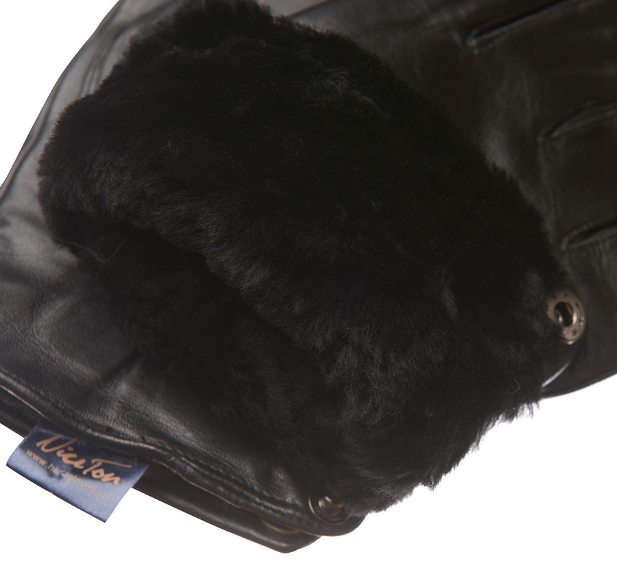 мужские перчатки кожа / натуральный мех (мутон) 