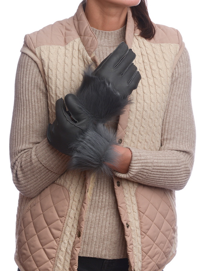 женские перчатки дублёнка / мутон m=7,5,l=8, xl=8,5, 2xl=9