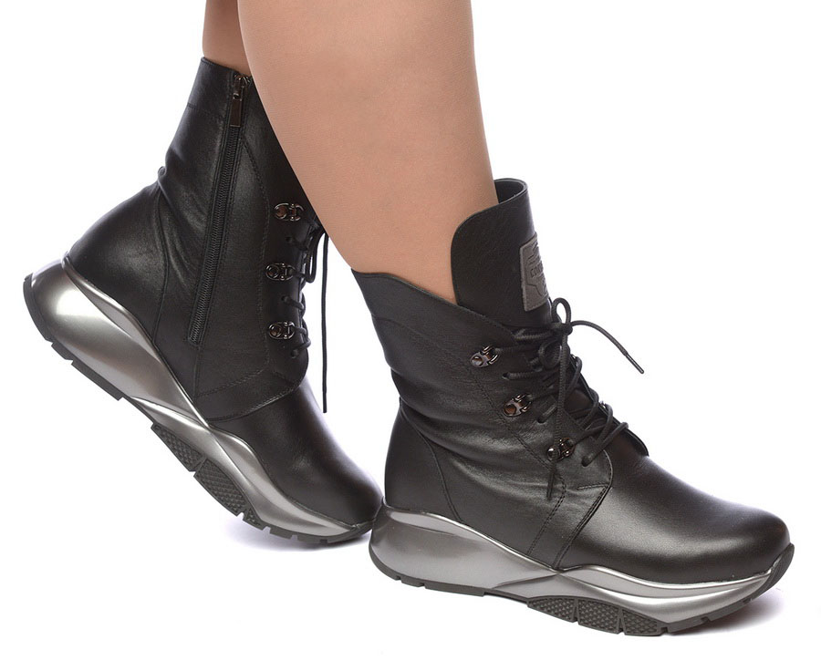 женские ботинки натуральная кожа/шерсть  corvetto