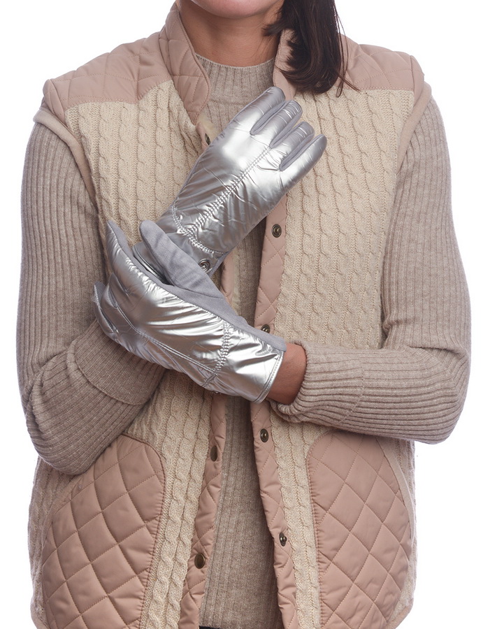 женские перчатки трикотаж на флисе