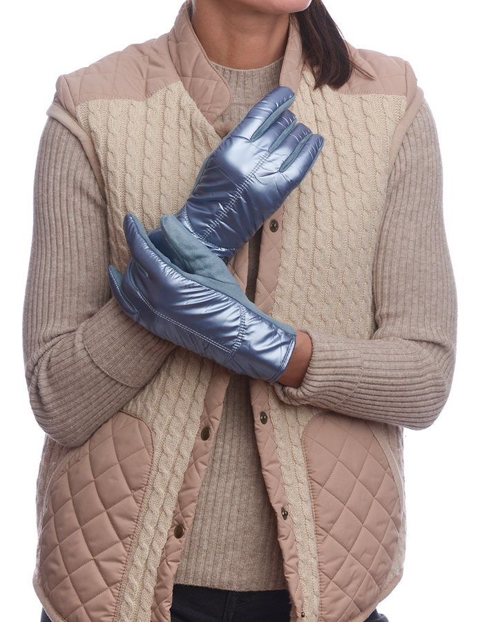 женские перчатки трикотаж на флисе