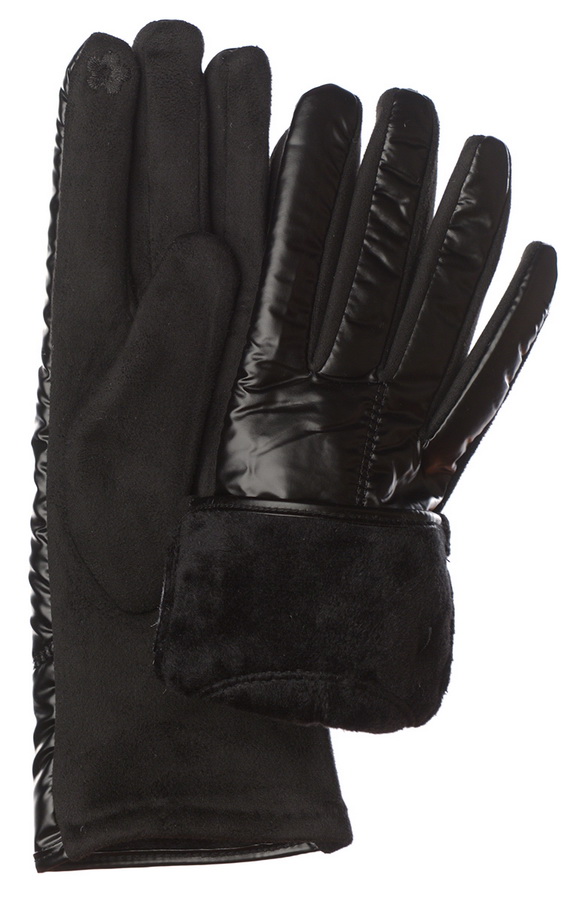 женские перчатки трикотаж на флисе