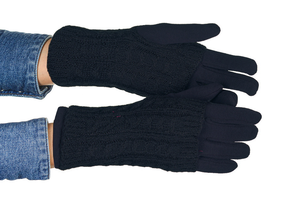 женские перчатки удлиненные ажурный трикотаж / трикотаж утеплённый на флисе 