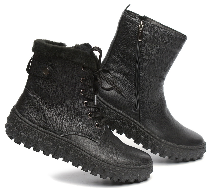 женские ботинки натуральная кожа натуральный мех gugu германия