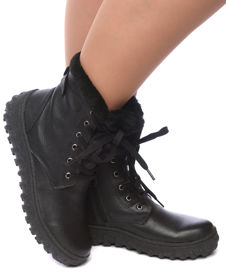 женские ботинки натуральная кожа натуральный мех gugu германия