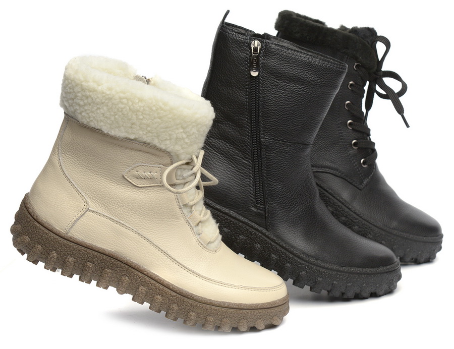 женские ботинки натуральная кожа натуральный мех gugu германия