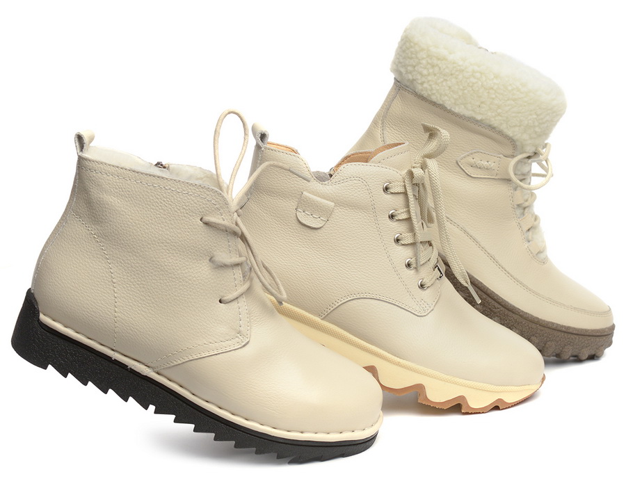 женские ботинки натуральная кожа натуральный мех gugu германия