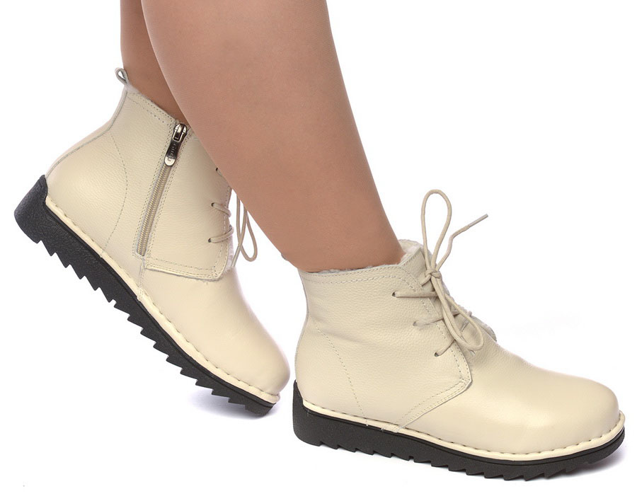 женские ботинки натуральная кожа натуральный мех gugu германия