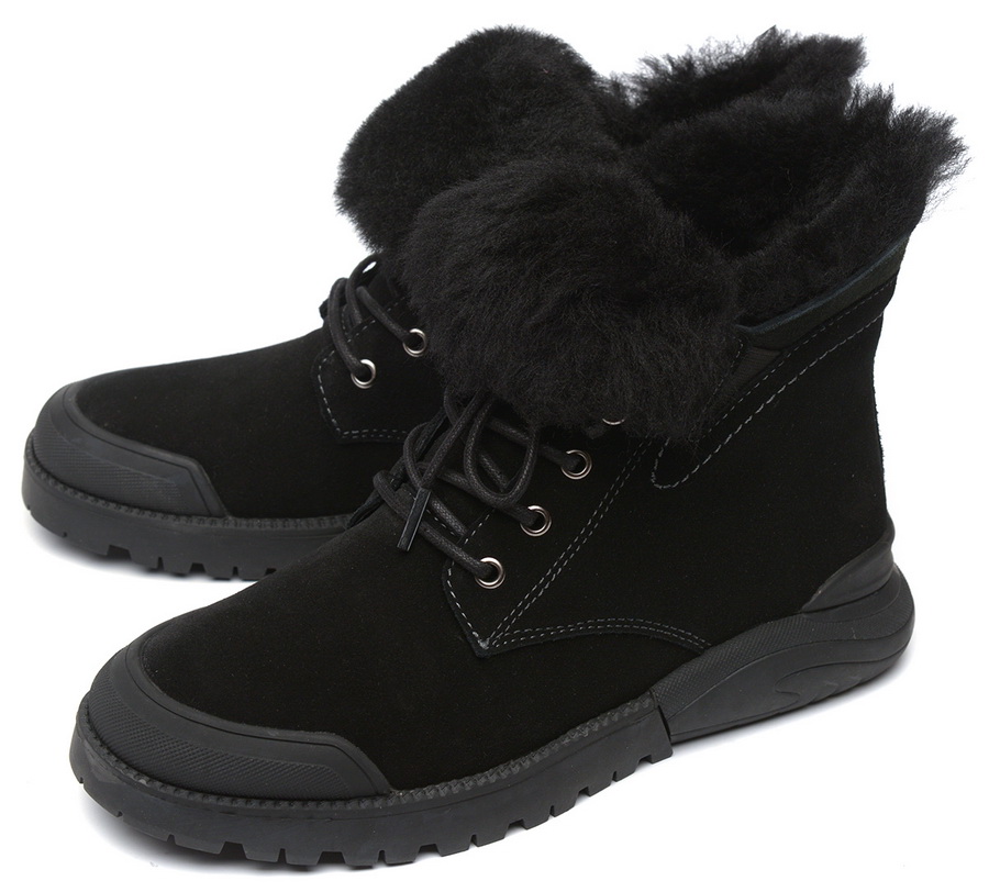 женские ботинки натуральная кожа (велюр) натуральный мех gugu германия