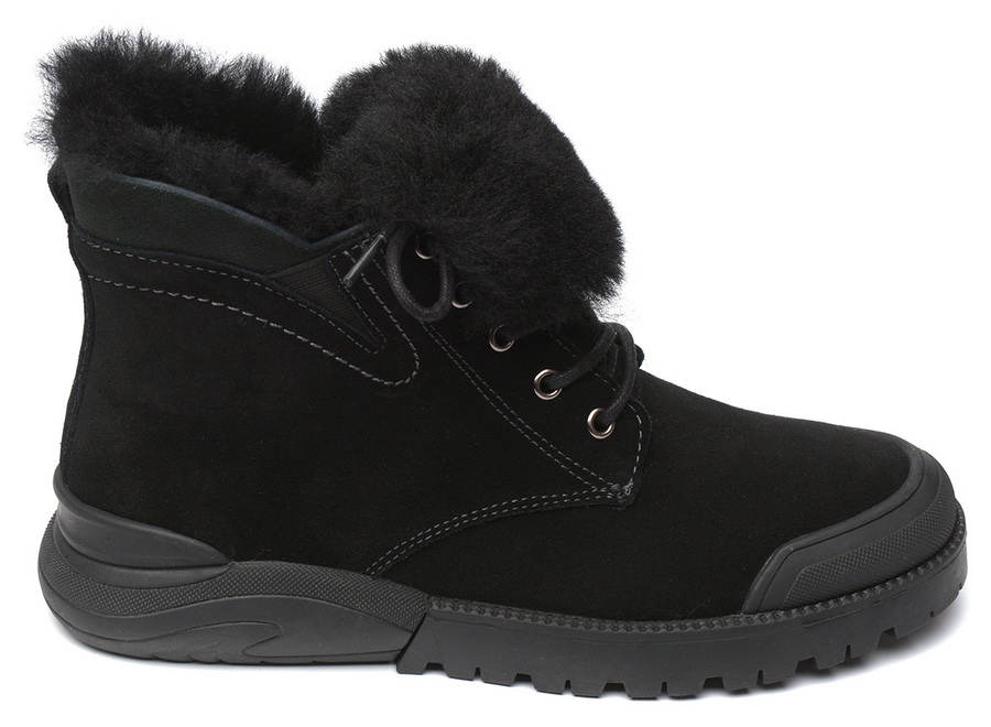 женские ботинки натуральная кожа (велюр) натуральный мех gugu германия