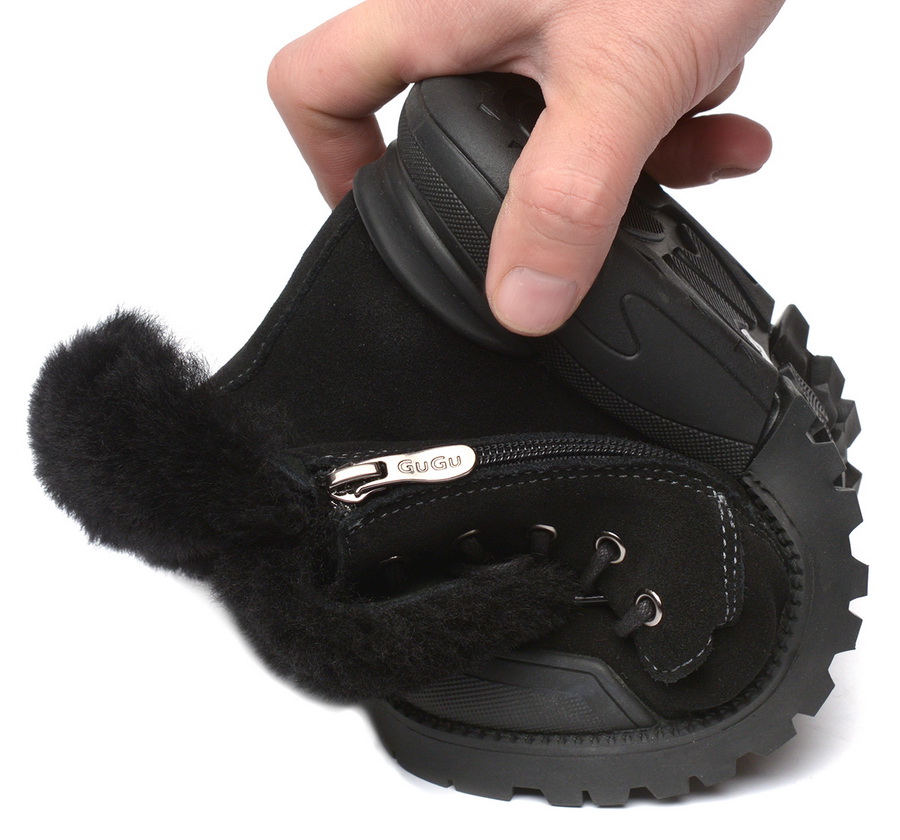 женские ботинки натуральная кожа (велюр) натуральный мех gugu германия