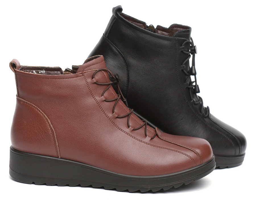 женские ботинки натуральная кожа / натуральный мех  corvetto италия