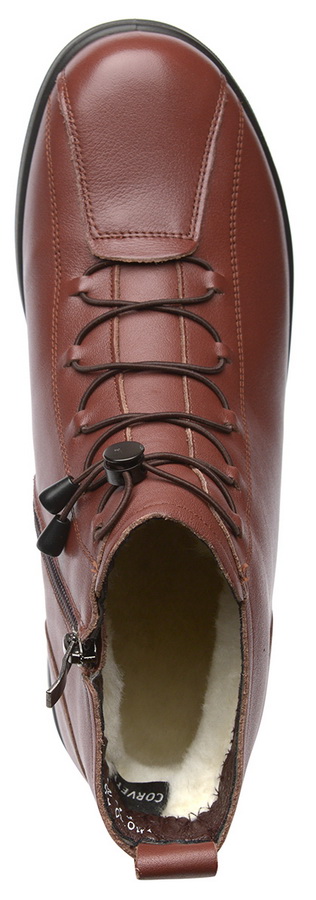 женские ботинки натуральная кожа / натуральный мех  corvetto италия