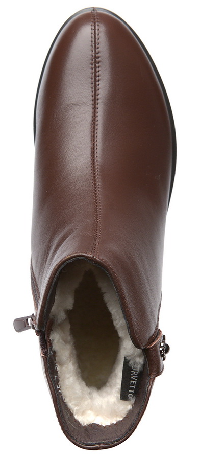 женские полусапоги натуральная кожа / натуральный мех  corvetto италия