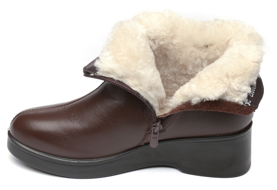 женские полусапоги натуральная кожа / натуральный мех  corvetto италия