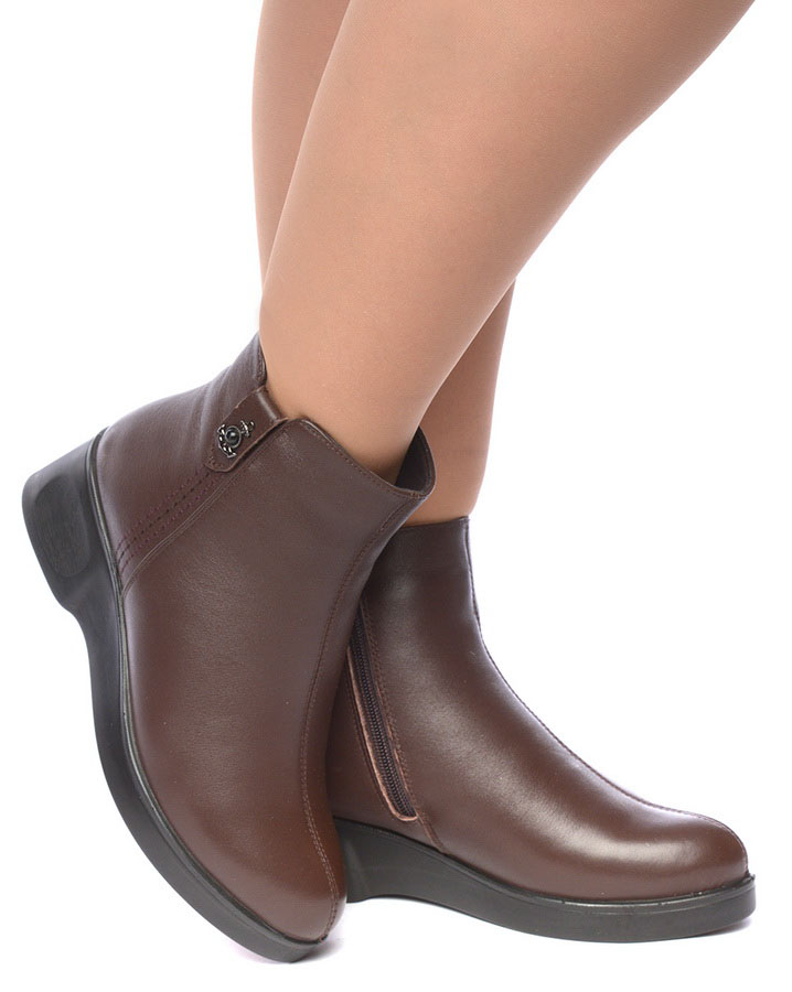 женские полусапоги натуральная кожа / натуральный мех  corvetto италия