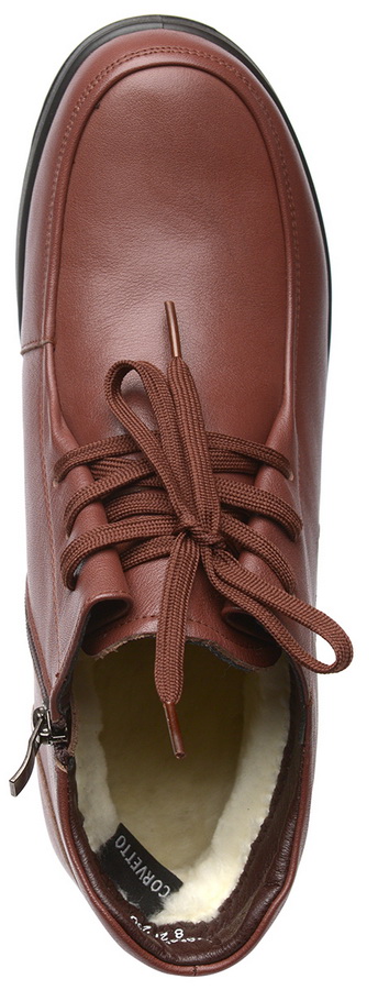 женские ботинки натуральная кожа / натуральный мех  corvetto италия