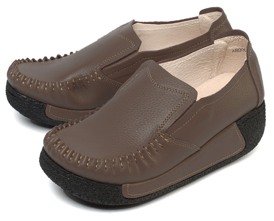 женские мокасины на танкетке натуральная кожа binifoot/bnf тайвань