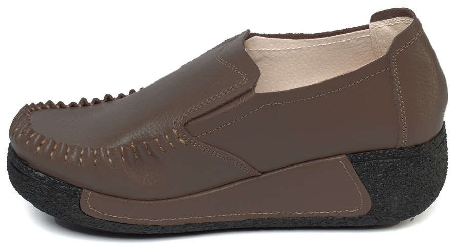 женские мокасины на танкетке натуральная кожа binifoot/bnf тайвань