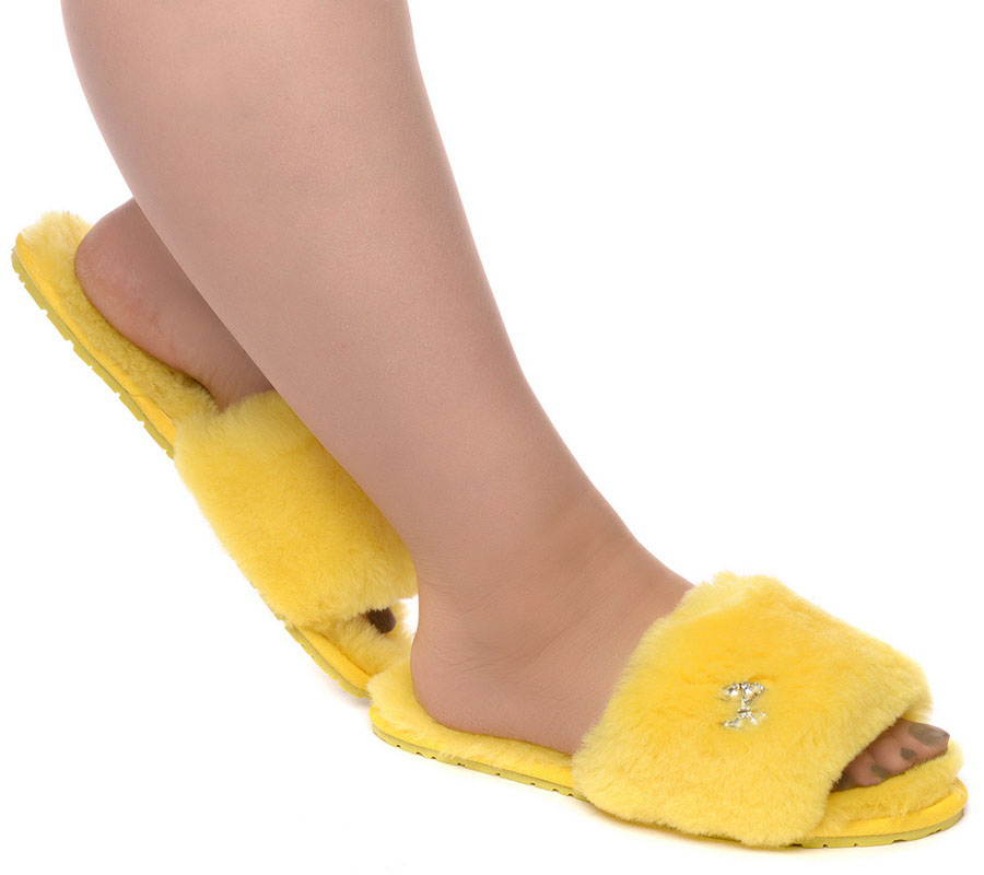 тапочки женские натуральный мех gugu