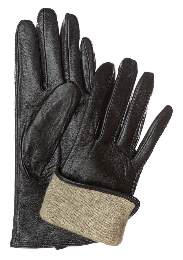 женские перчатки кожа ягненка / шерсть