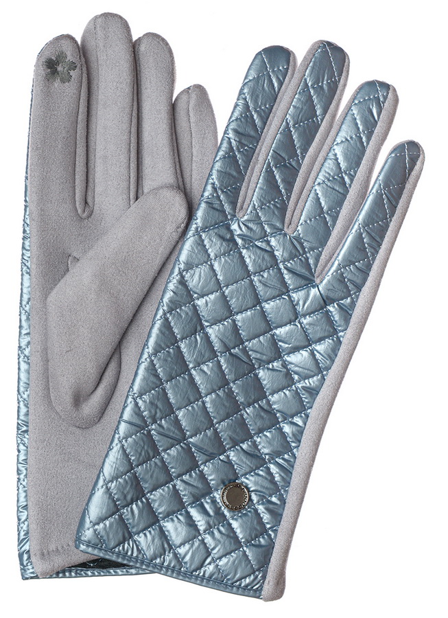 женские перчатки трикотаж ромб на флисе