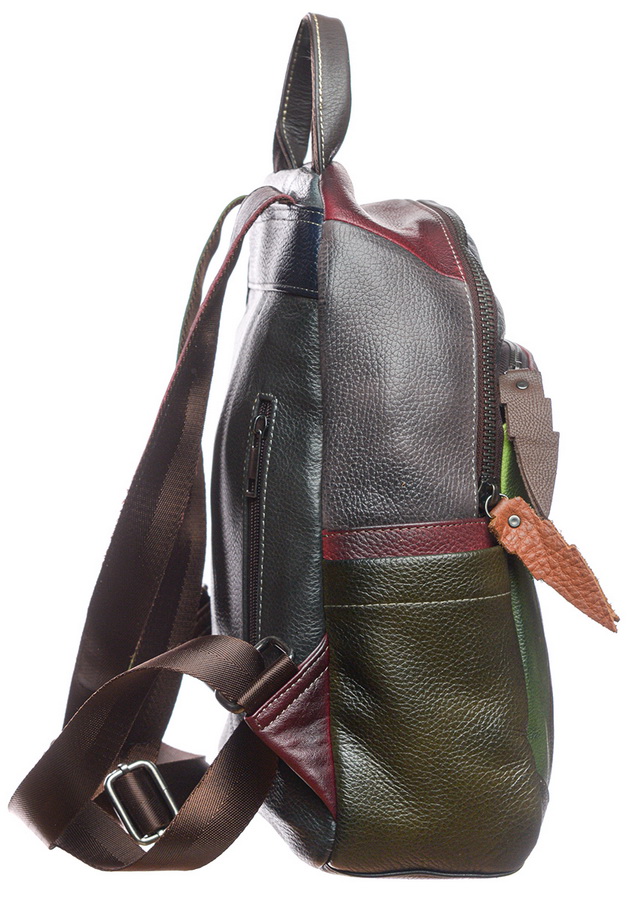 женский рюкзак натуральная кожа kikilok корея