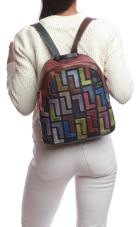 женский рюкзак натуральная кожа kiki lok корея