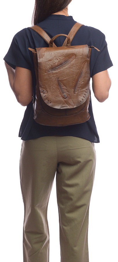 женский рюкзак натуральная кожа kikilok корея