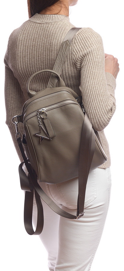 женская сумка-рюкзак натуральная кожа  kiki lok корея