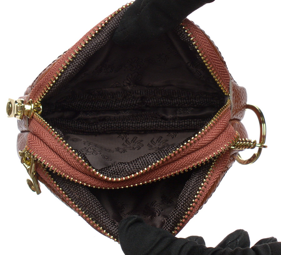 женский кошелек - мини-сумочка для мелочи свинка натуральная кожа тайвань