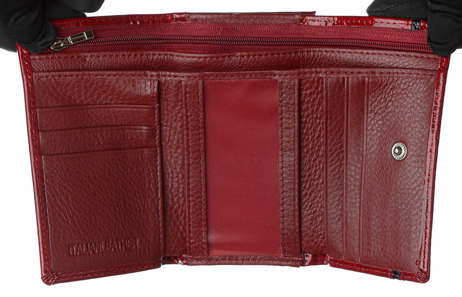 женский кошелек лаковый  натуральная кожа тайвань