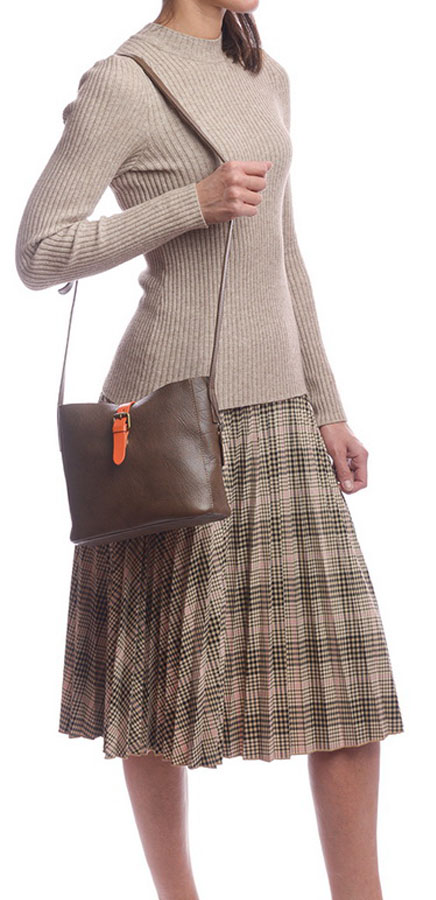 женская сумка натуральная кожа  kiki lok корея