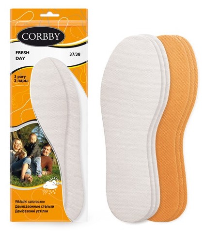 стельки fresh day супертонкие демисезонные по размерам сorbby  польша