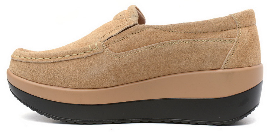 женские мокасины на танкетке натуральная замша binifoot тайвань 