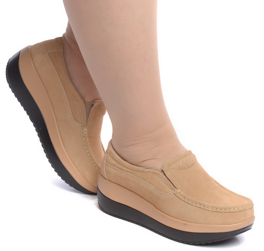 женские мокасины на танкетке натуральная замша binifoot тайвань 