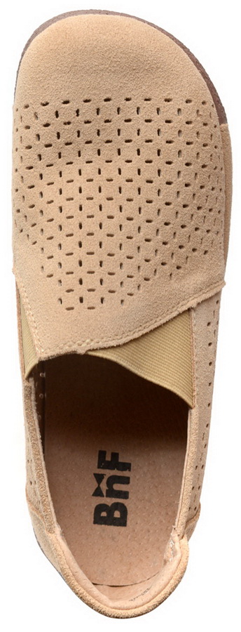 женские мокасины с перфорацией на танкетке натуральная кожа (замша) binifoot/bnf 