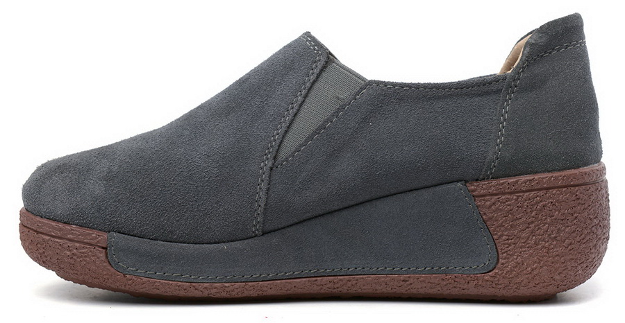 женские мокасины на танкетке натуральная кожа (замша) binifoot/bnf тайвань 