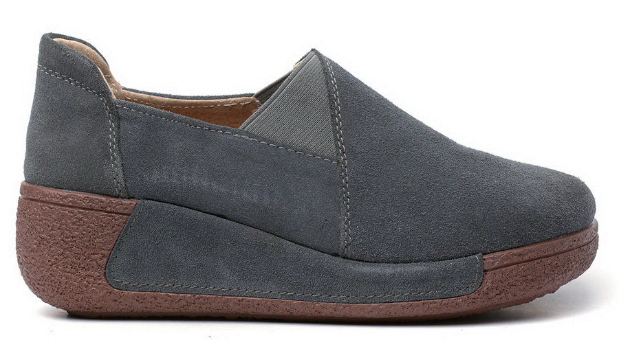 женские мокасины на танкетке натуральная кожа (замша) binifoot/bnf тайвань 