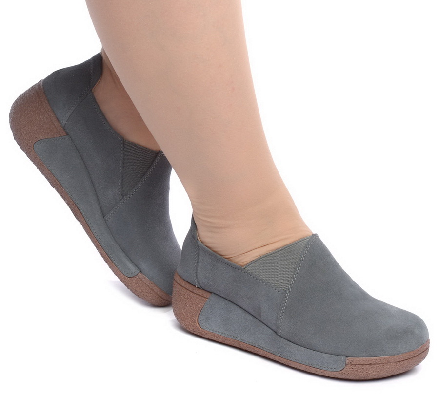 женские мокасины на танкетке натуральная кожа (замша) binifoot/bnf тайвань 