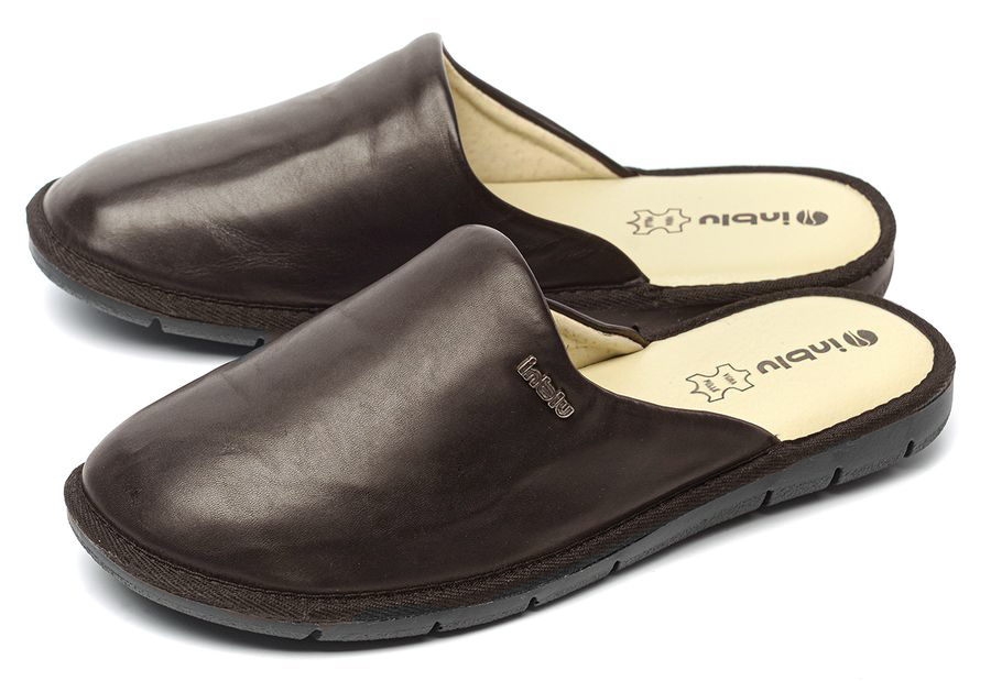 мужские тапочки натуральная кожа inblu